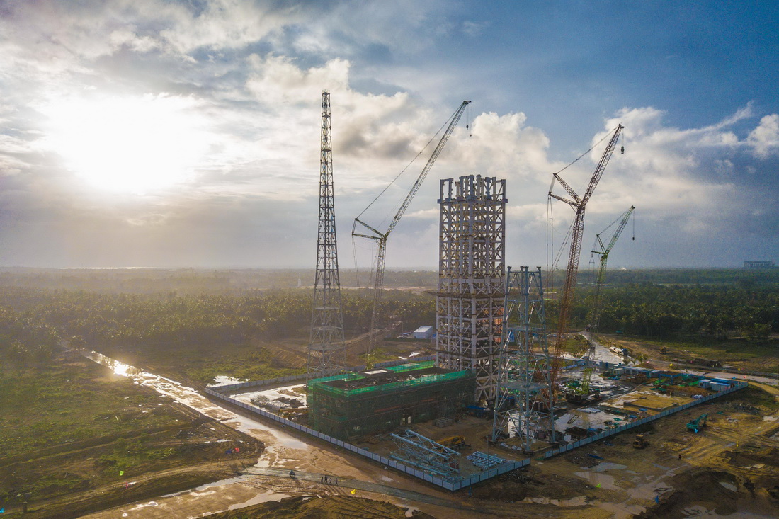 海南商业航天发射场1号工位主体结构封顶